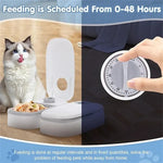 Automatic Cat Feeder 48-Hour Timed Cat Food Dispenser Pet Feeder Automatic Feeder Suitable for All Household Pets