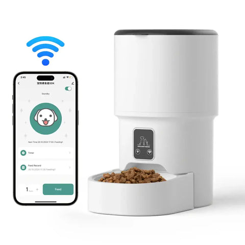 Automatic Cat Feeder Pet Smart WiFi Cat Food Kibble Dispenser Remote Control Auto Feeder For Cat Dog Dry Food