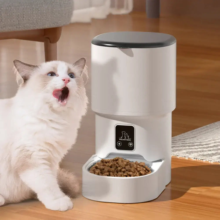 Automatic Cat Feeder Pet Smart WiFi Cat Food Kibble Dispenser Remote Control Auto Feeder For Cat Dog Dry Food