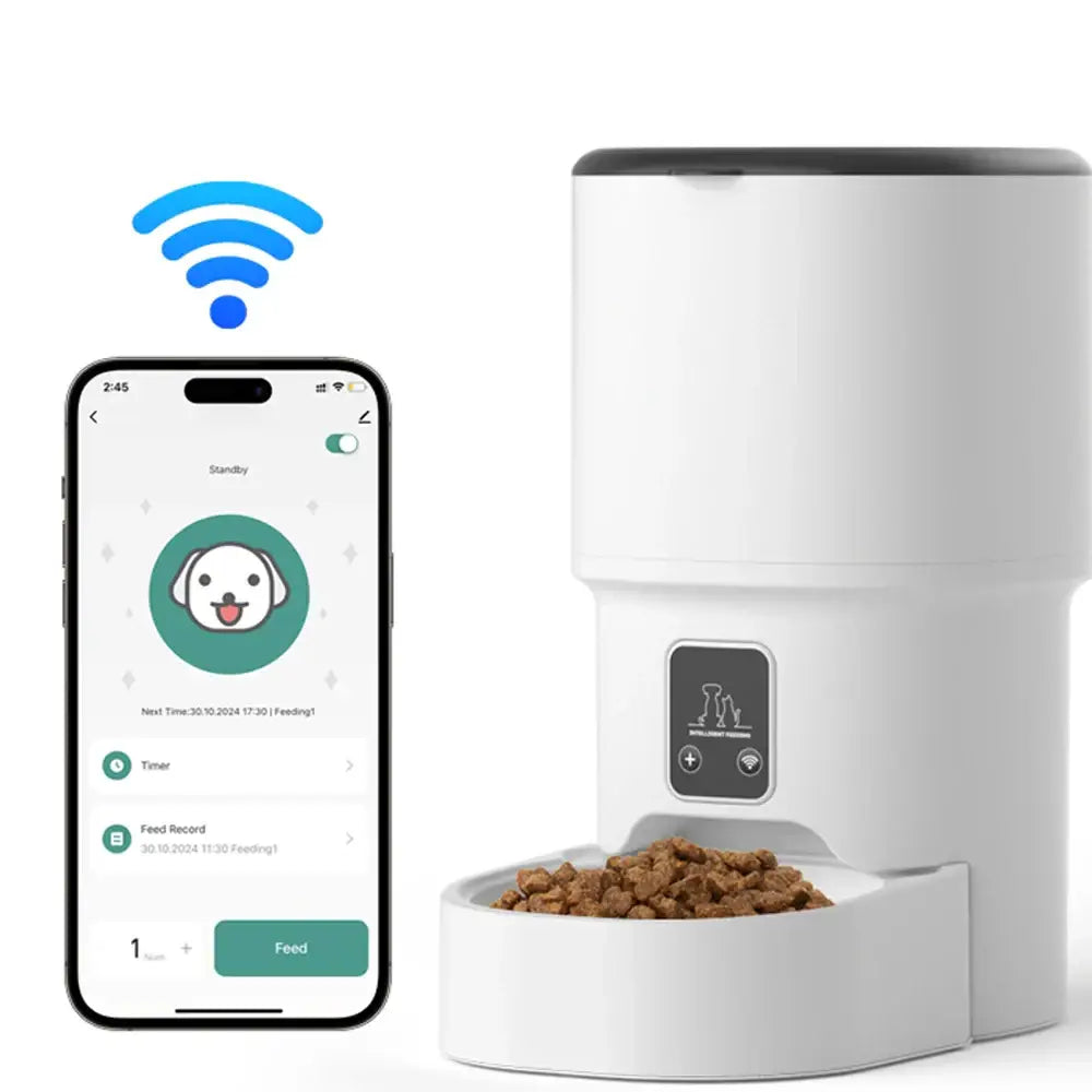 Automatic Cat Feeder Pet Smart WiFi Cat Food Kibble Dispenser Remote Control Auto Feeder For Cat Dog Dry Food