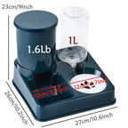 Automatic Cat Feeder Water Dispenser Set 2 In 1 Tilted Automatic Pet Food And Water Feeder Gravity Food Feeder And