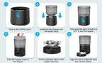 Automatic Cat Feeders 4L Timed Cat Dry Food Dispenser Dual Power Supply Programmable Portion Control Auto Pet Feeder
