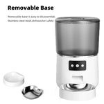 Automatic Cat Feeders 4L Timed Cat Dry Food Dispenser Dual Power Supply Programmable Portion Control Auto Pet Feeder