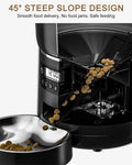 Automatic Cat Feeders 4L Timed Cat Dry Food Dispenser Dual Power Supply Programmable Portion Control Auto Pet Feeder