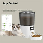 Automatic Cat Feeders 4L Timed Cat Dry Food Dispenser Dual Power Supply Programmable Portion Control Auto Pet Feeder