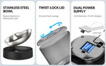 Automatic Cat Feeders 4L Timed Cat Dry Food Dispenser Dual Power Supply Programmable Portion Control Auto Pet Feeder