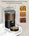 Automatic Cat Feeders 4L Timed Cat Dry Food Dispenser Dual Power Supply Programmable Portion Control Auto Pet Feeder