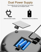 Automatic Cat Feeders 4L Timed Cat Dry Food Dispenser Dual Power Supply Programmable Portion Control Auto Pet Feeder
