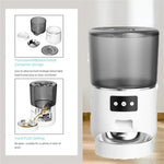 Automatic Cat Feeders 4L Timed Cat Dry Food Dispenser Dual Power Supply Programmable Portion Control Auto Pet Feeder