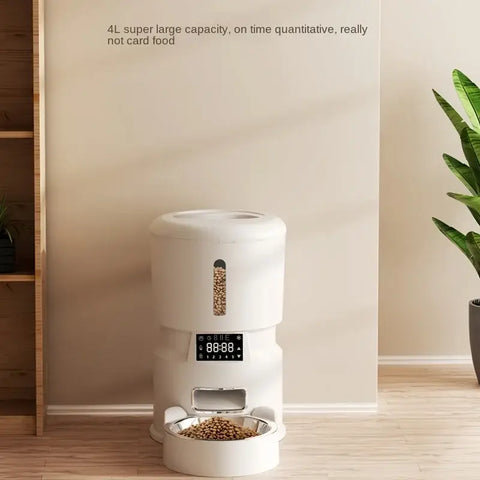 Automatic Cat Food Machine 5G Wifi Connection Pet Timed Intelligent Feeder with Preservation Function Suitable for
