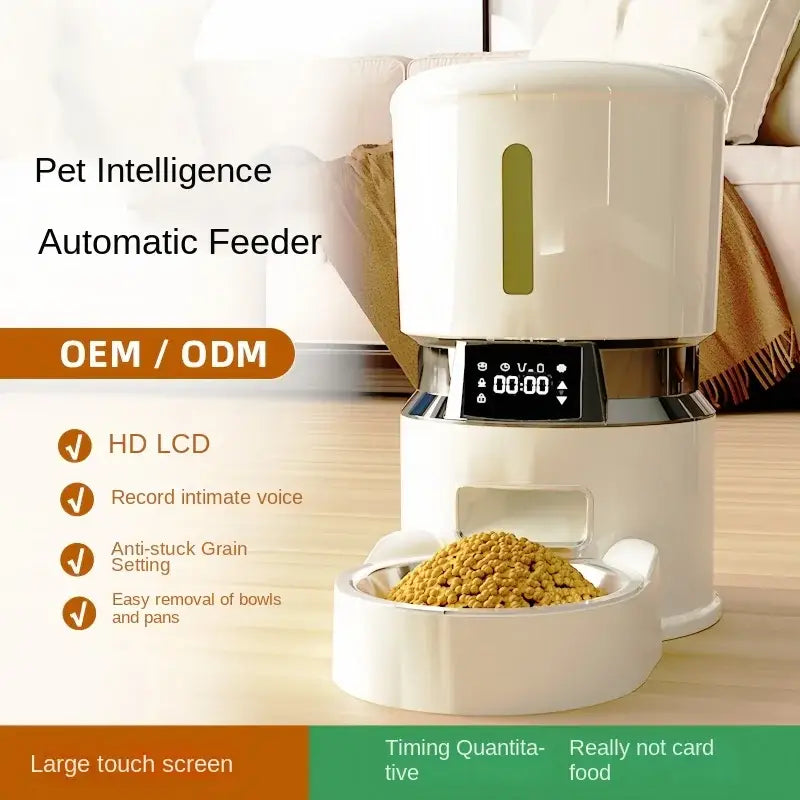 Automatic Cat Food Machine 5G Wifi Connection Pet Timed Intelligent Feeder with Preservation Function Suitable for