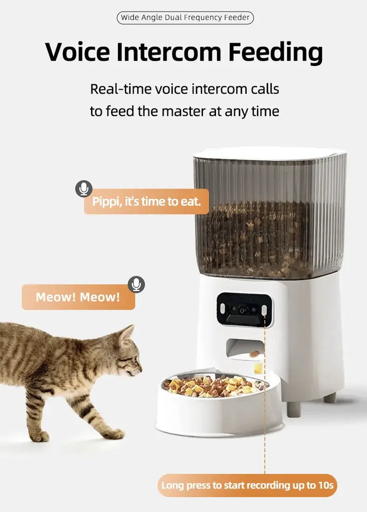 Automatic Cat Food Machine 5G Wifi Connection Pet Timed Intelligent Feeder with Preservation Function Suitable for