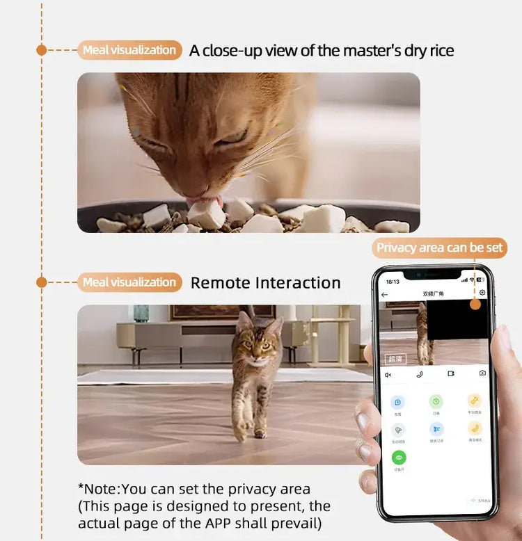 Automatic Cat Food Machine 5G Wifi Connection Pet Timed Intelligent Feeder with Preservation Function Suitable for