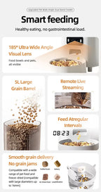 Automatic Cat Food Machine 5G Wifi Connection Pet Timed Intelligent Feeder with Preservation Function Suitable for