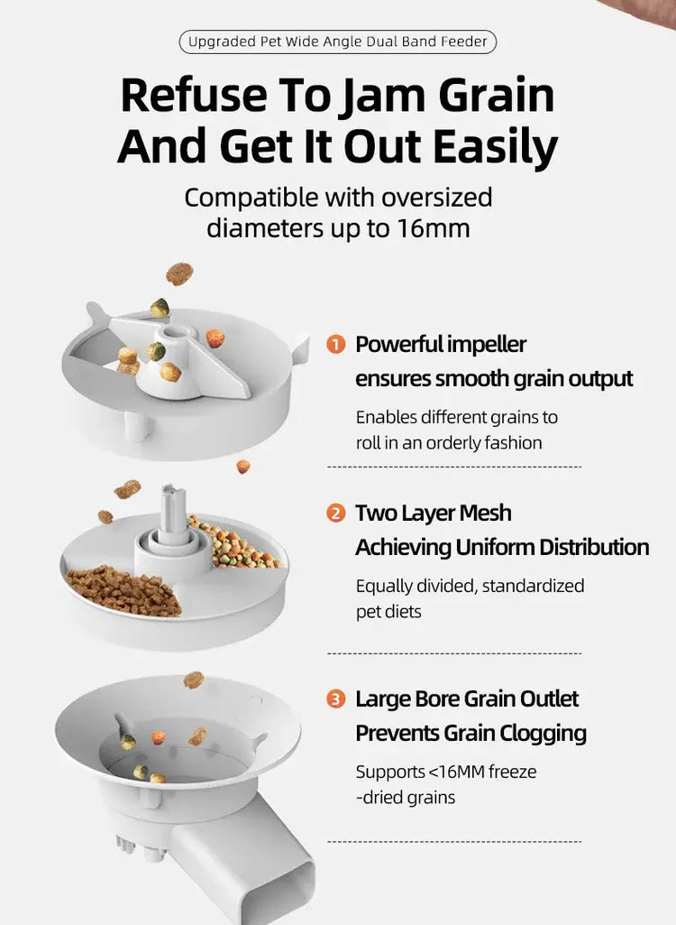 Automatic Cat Food Machine 5G Wifi Connection Pet Timed Intelligent Feeder with Preservation Function Suitable for