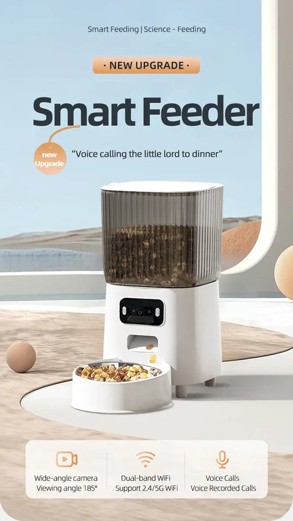 Automatic Cat Food Machine 5G Wifi Connection Pet Timed Intelligent Feeder with Preservation Function Suitable for