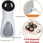 Automatic Cat Laser Toy LED Teaser Interactive Training Entertaining Multi-Angle Adjustable USB Charging - White