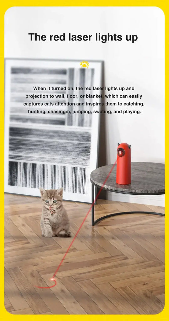 Automatic Cat Laser Toys Interactive Smart Teasing 360 Irregular Rotation Cat Exercise Sports Handheld Electronic Cat