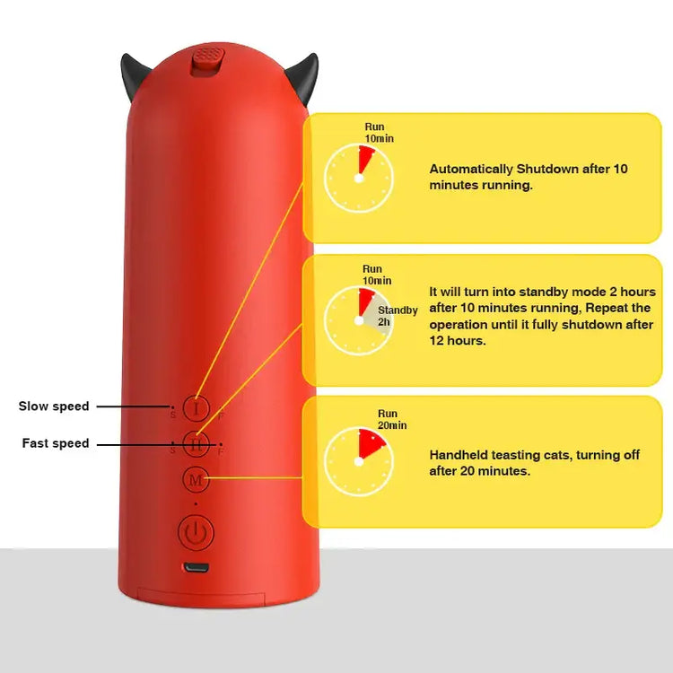 Automatic Cat Laser Toys Interactive Smart Teasing 360 Irregular Rotation Cat Exercise Sports Handheld Electronic Cat