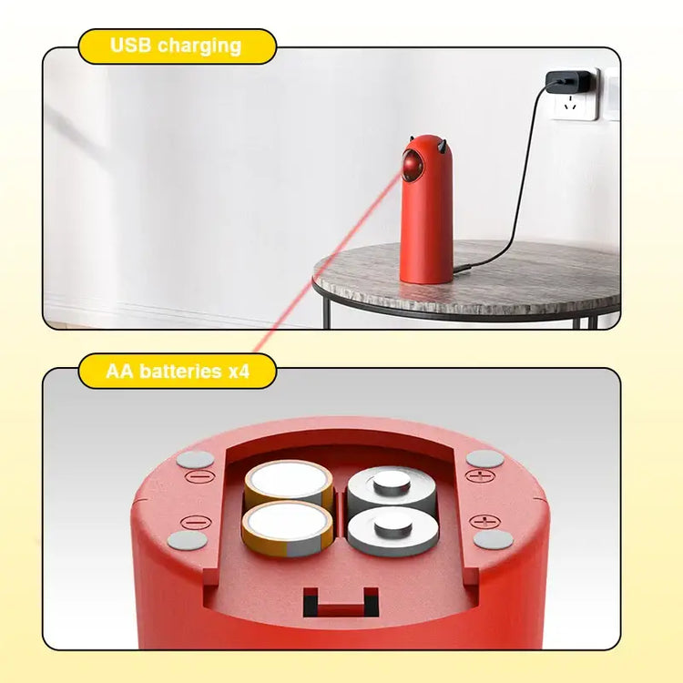 Automatic Cat Laser Toys Interactive Smart Teasing 360 Irregular Rotation Cat Exercise Sports Handheld Electronic Cat