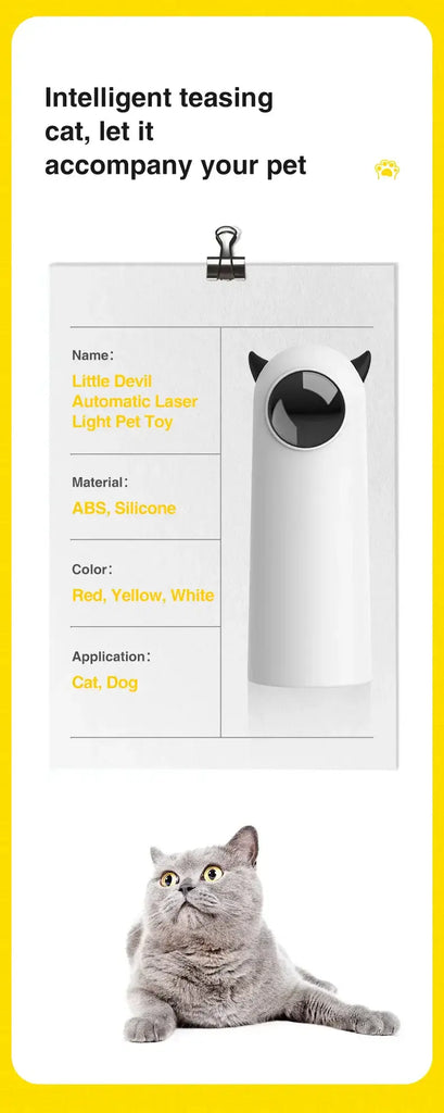 Automatic Cat Laser Toys Interactive Smart Teasing 360 Irregular Rotation Cat Exercise Sports Handheld Electronic Cat