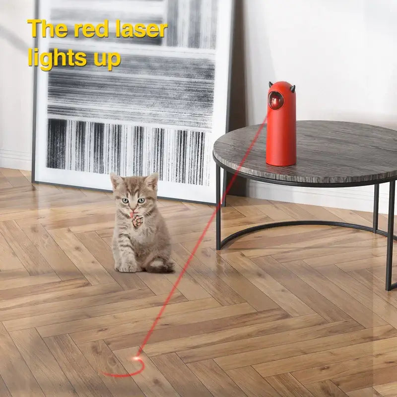 Automatic Cat Laser Toys Interactive Smart Teasing 360 Irregular Rotation Cat Exercise Sports Handheld Electronic Cat