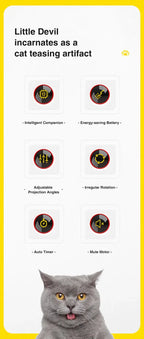 Automatic Cat Laser Toys Interactive Smart Teasing 360 Irregular Rotation Cat Exercise Sports Handheld Electronic Cat