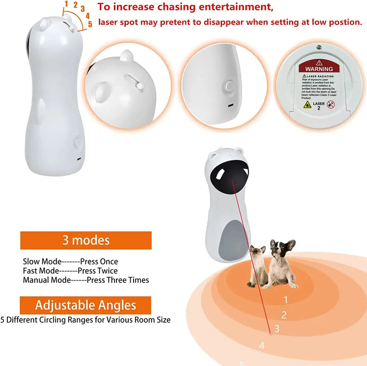 Automatic Cat Toys Interactive Smart Teasing Pet LED Laser Indoor Cat Toy Accessories Handheld Electronic Cat Toy for
