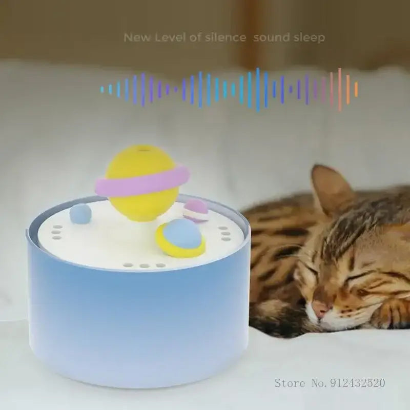 Automatic Circulating Water Dispenser Cat Ceramic Water Dispenser Silent Flow Pet Food Utensils Pet Supplies 1Pc