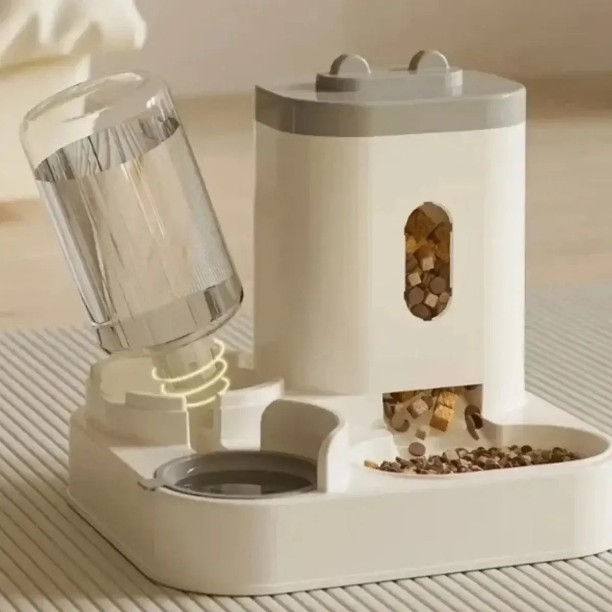 Automatic Feeder Dog Cat Food Bowl With Water Fountain Large Capacity Pet Food Storage Dispenser Container Puppy Pet