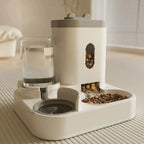 Automatic Feeder Dog Cat Food Bowl With Water Fountain Large Capacity Pet Food Storage Dispenser Container Puppy Pet