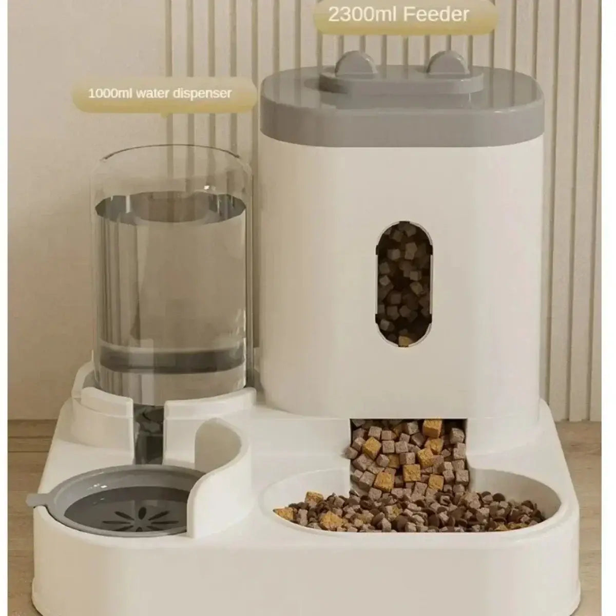 Automatic Feeder Dog Cat Food Bowl With Water Fountain Large Capacity Pet Food Storage Dispenser Container Puppy Pet