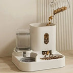Automatic Feeder Dog Cat Food Bowl With Water Fountain Large Capacity Pet Food Storage Dispenser Container Puppy Pet
