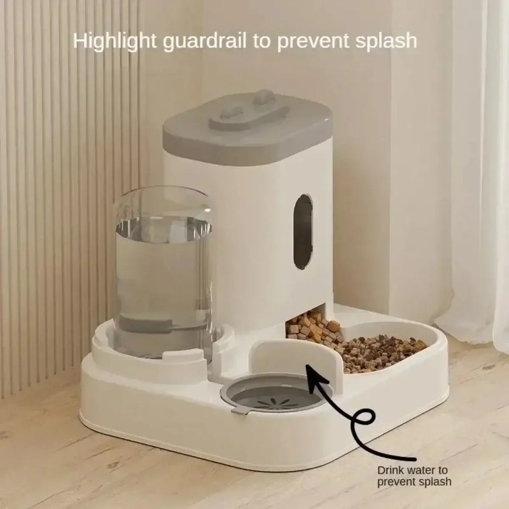 Automatic Feeder Dog Cat Food Bowl With Water Fountain Large Capacity Pet Food Storage Dispenser Container Puppy Pet