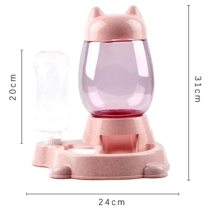 Automatic Feeder Food Dispenser Water Drinking Bowl Feeding Dispenser for Cat and Dog Practical Pet Supplies