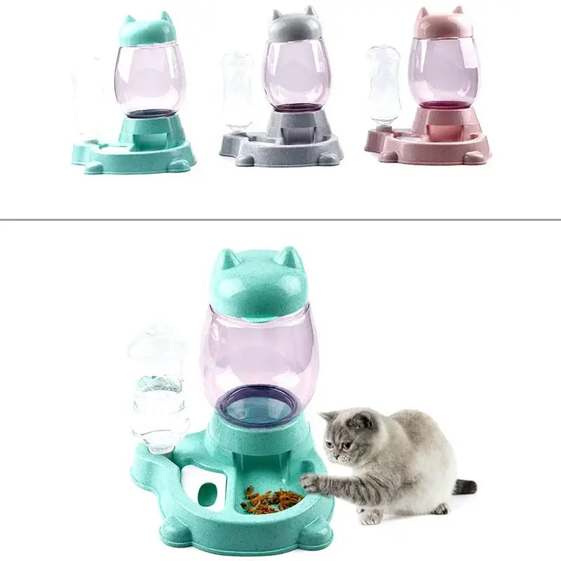 Automatic Feeder Food Dispenser Water Drinking Bowl Feeding Dispenser for Cat and Dog Practical Pet Supplies