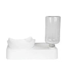 Automatic Feeder Pet Supplies with Double Bowl (Food and Water Dispenser) Raised Stand Dish Bowls for Dog and Cat - S