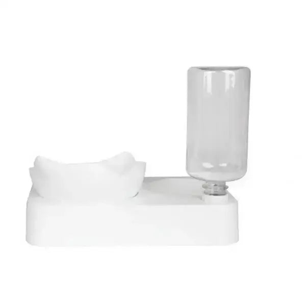 Automatic Feeder Pet Supplies with Double Bowl (Food and Water Dispenser) Raised Stand Dish Bowls for Dog and Cat - S