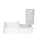 Automatic Feeder Pet Supplies with Double Bowl (Food and Water Dispenser) Raised Stand Dish Bowls for Dog and Cat - S