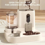 Automatic Integrated Cat Food and Water Dispenser Set Easy to Clean and Refill Battery-Free Automatic Pet Feeder Large