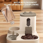 Automatic Integrated Cat Food and Water Dispenser Set Easy to Clean and Refill Battery-Free Automatic Pet Feeder Large
