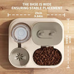 Automatic Integrated Cat Food and Water Dispenser Set Easy to Clean and Refill Battery-Free Automatic Pet Feeder Large