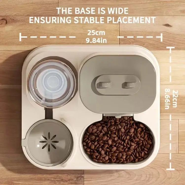Automatic Integrated Cat Food and Water Dispenser Set Easy to Clean and Refill Battery-Free Automatic Pet Feeder Large