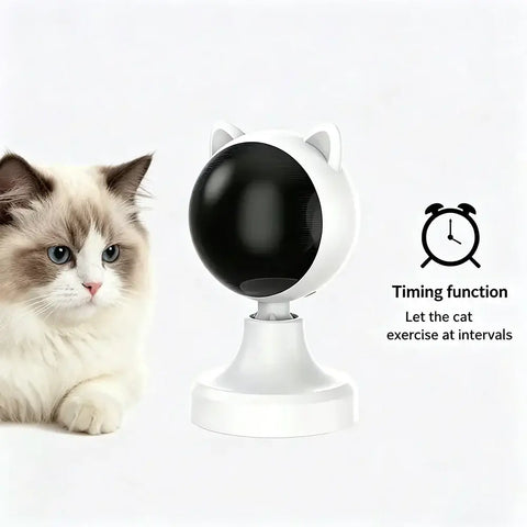 Automatic Interactive Cat Laser Toy Smart Sensor Pet Toy with Timing Function Rotating LED Rotating Electronic Indoor