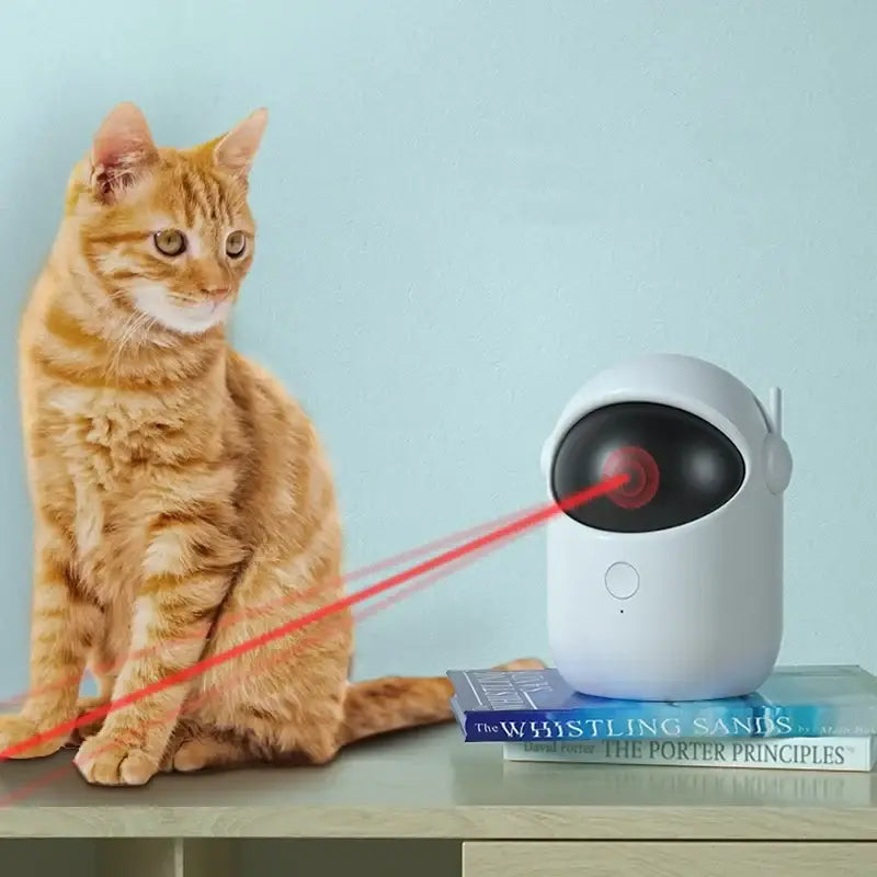 Automatic Laser Cat Toy Rechargeable Auto-rotation Laser Light Interactive Cat Toys Pet Tease Device Dog Toy Fast and