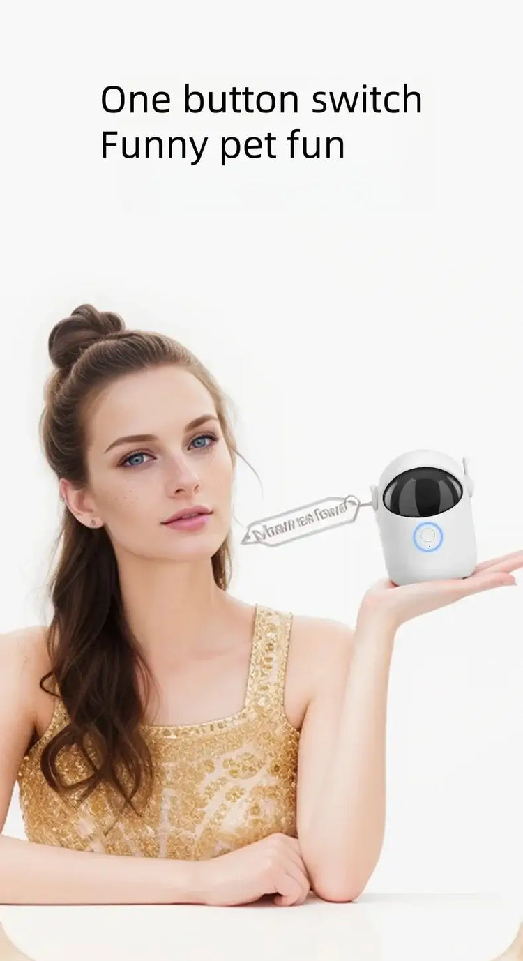 Automatic Laser Cat Toy Rechargeable Auto-rotation Laser Light Interactive Cat Toys Pet Tease Device Dog Toy Fast and