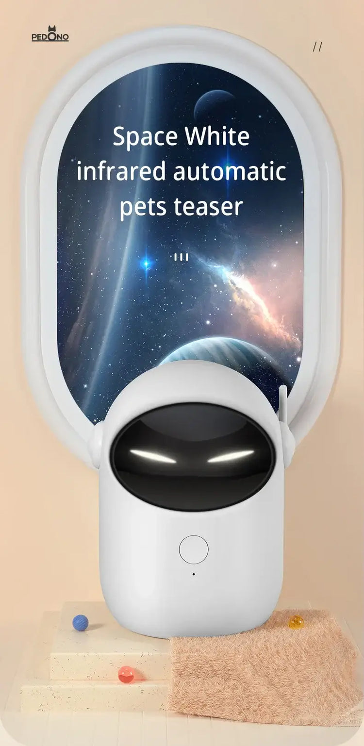 Automatic Laser Cat Toy Rechargeable Auto-rotation Laser Light Interactive Cat Toys Pet Tease Device Dog Toy Fast and