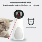 Automatic Laser Cat Toy with Spinning Laser and Smart Timer -Interactive Play Mode Adjustable Speed,15-Minute Timer