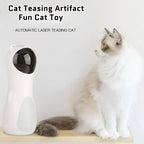 Automatic Laser Cat Toy with Spinning Laser and Smart Timer -Interactive Play Mode Adjustable Speed,15-Minute Timer