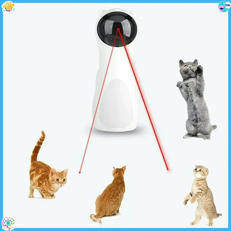 Automatic Laser Cat Toy with Spinning Laser and Smart Timer -Interactive Play Mode Adjustable Speed,15-Minute Timer